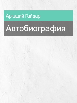 Автобиография, Аркадий Гайдар